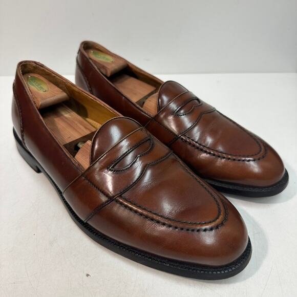 EXCELLENT Cole Haan Whiskey Full Strap Penny Loafer Made in Maine USA 13 D - Picture 1 of 12